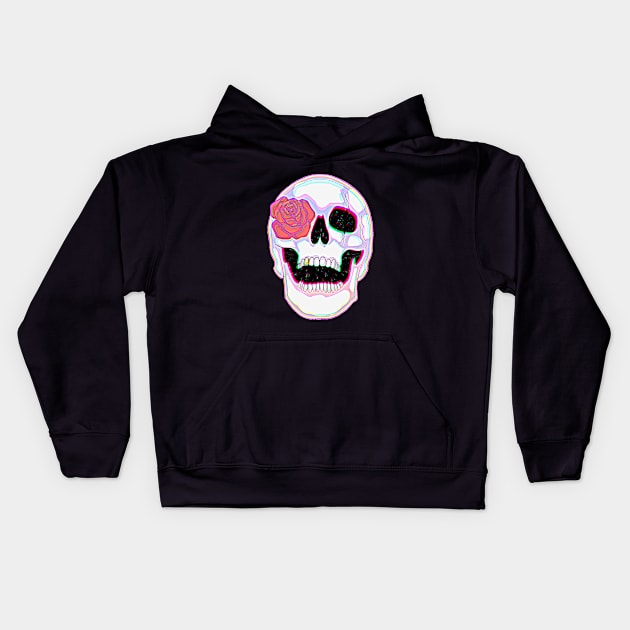 Glitch skull Kids Hoodie by L’étoile stéllaire